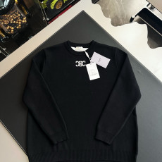 셀린느 넥 로고 니트