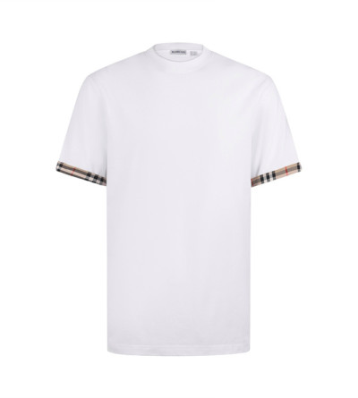 버버리 체크배색 라운드 반팔