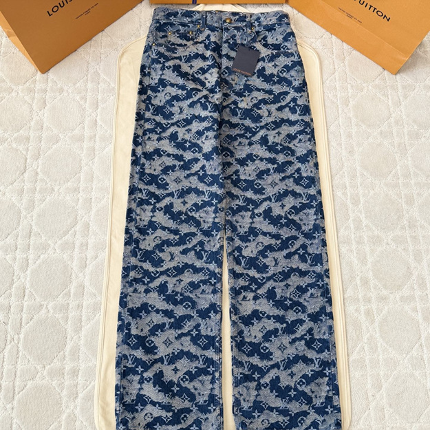 루이비통 자카드 데님 팬츠