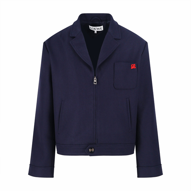 로에베 울 혼방 집업 자켓