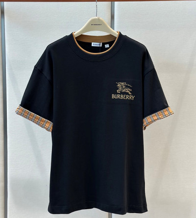 버버리 자수 반팔