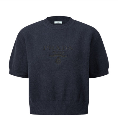프라다 로고 니트 반팔