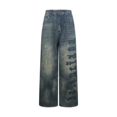 발렌시아가 레터링 데님 팬츠