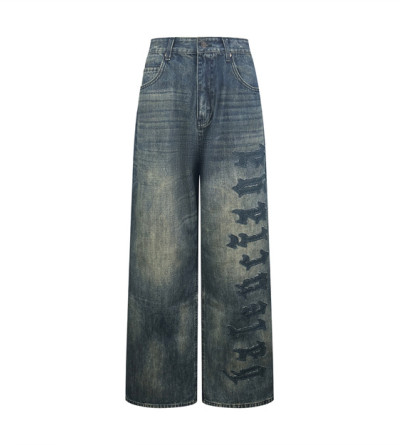 발렌시아가 레터링 데님 팬츠