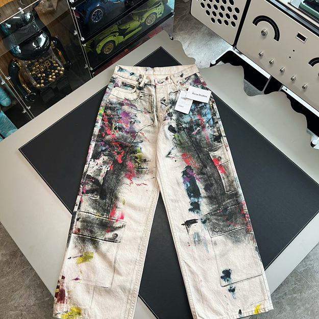 아크네스튜디오 프린팅 데님 팬츠