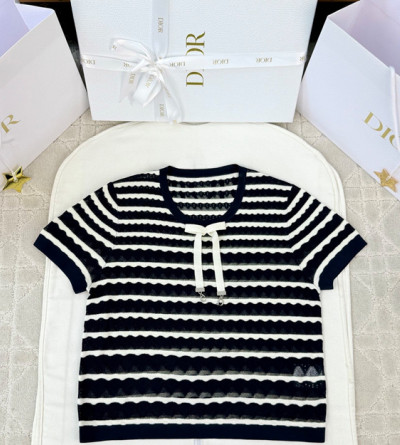 디올 리본 반팔