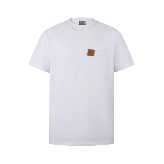 디올 가죽 로고 반팔