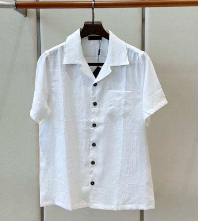 프라다 린넨 반팔 셔츠