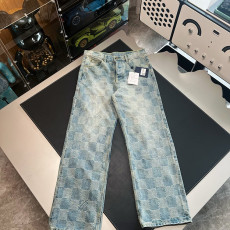 루이비통 체크 데님 팬츠