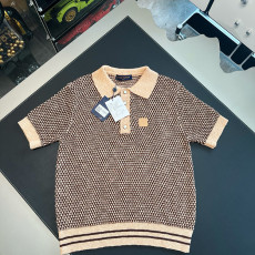 루이비통 로고 니트 폴로