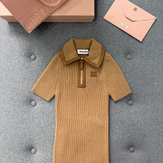 미우미우 캐시미어 혼방 니트 반팔