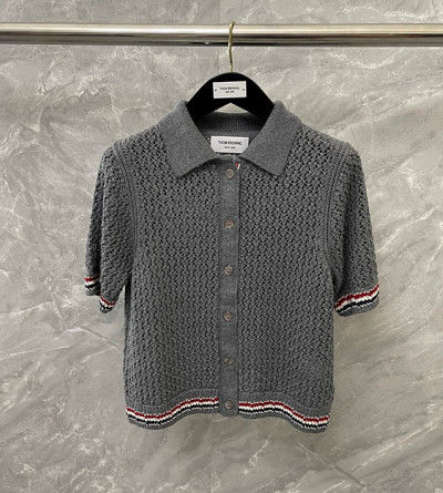 톰브라운 울 펀칭 니트 가디건